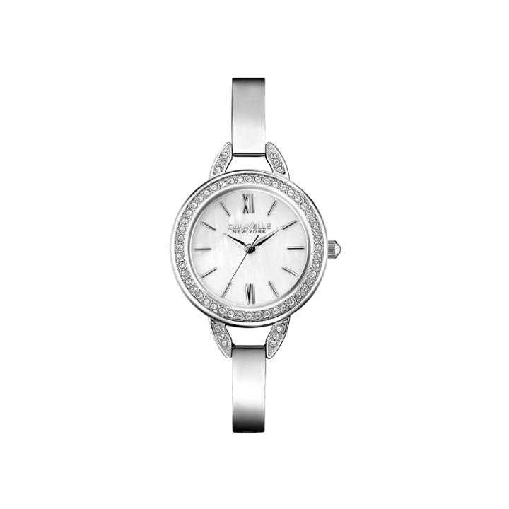 Caravelle New York Womens Silver-tone Bangle Watch 43l166