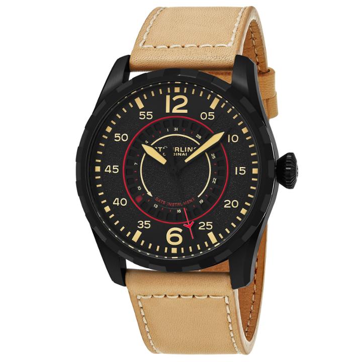 Stuhrling Mens Brown Strap Watch-sp16248