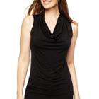 Worthington Sleeveless Cowlneck Top - Tall