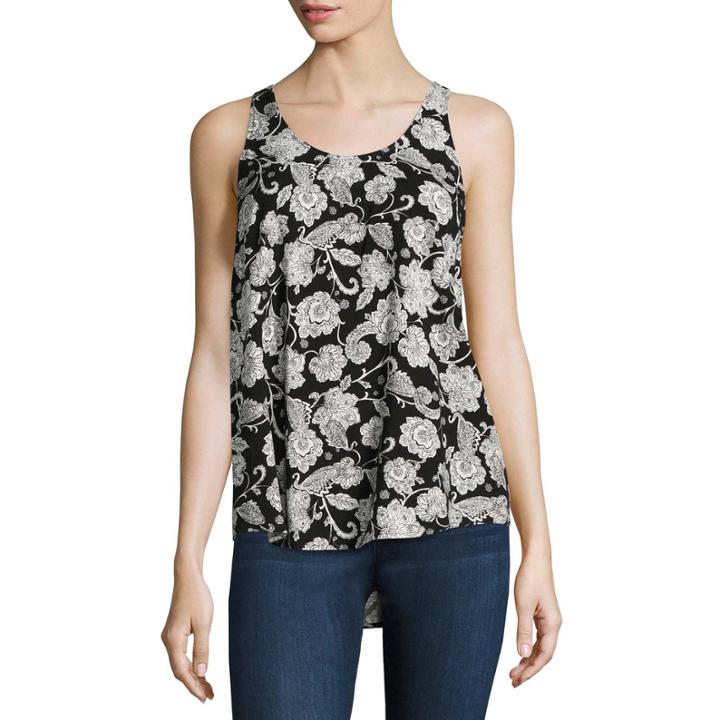 Alyx Sleeveless Round Neck Floral Blouse