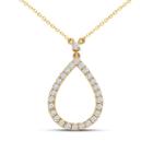 Womens 5/8 Ct. T.w. Genuine White Diamond 14k Gold Pendant Necklace