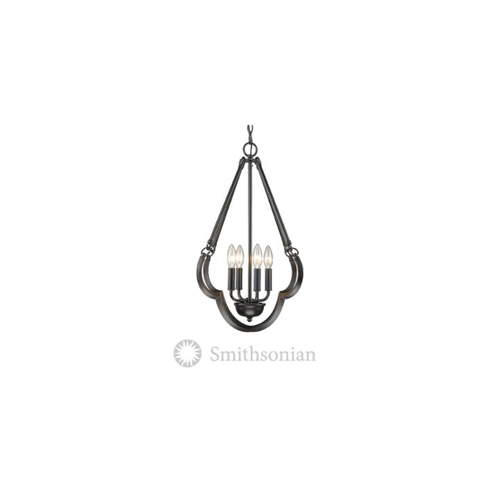 Saxon 4-light Pendant In Aged Bronze