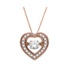 Love In Motion&trade; 1/4 Ct. T.w. Diamond 10k Rose Gold Heart Pendant Necklace