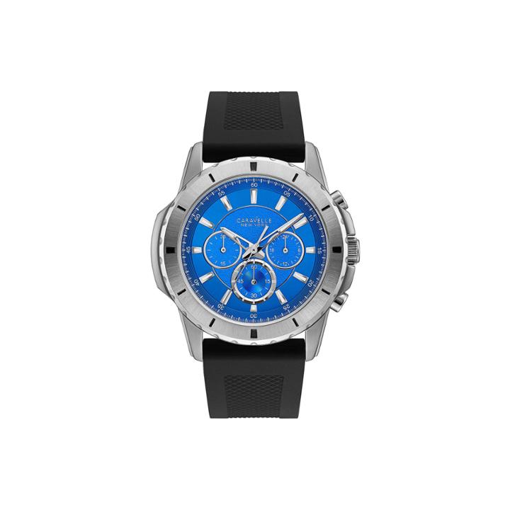 Caravelle, New York Mens Black Strap Watch-43a138