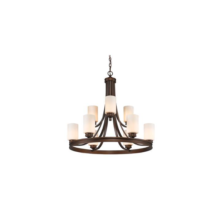 Hidalgo 9-light Chandelier In Sovereign Bronze