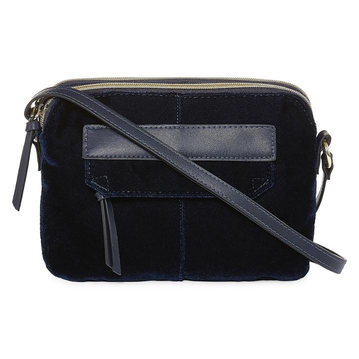 Velvet Double Zip Crossbody Bag