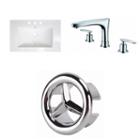24.25-in. W 3h8-in. Ceramic Top Set In White Color- Cupc Faucet Incl.