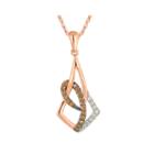 1/4 Ct. T.w. White And Champagne Diamond Prism Pendant Necklace