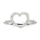 1/10 Ct. T.w. Diamond Sterling Silver Mini Heart Ring