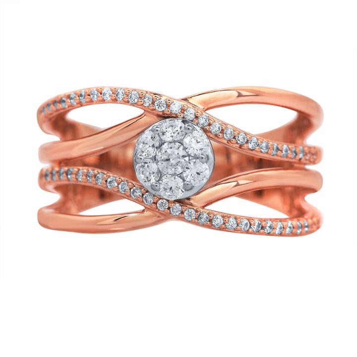 Limited Quantities! Womens 1/2 Ct. T.w. White Diamond 14k Gold Cocktail Ring
