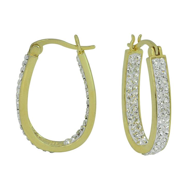 Sparkle Allure Clear 18mm Hoop Earrings