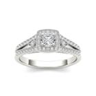 Original Moxie Womens 1/2 Ct. T.w. Round White Diamond 10k Gold Engagement Ring