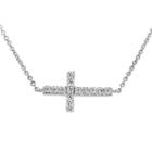Womens 1/3 Ct. T.w. Genuine White Diamond 14k Gold Cross Pendant Necklace