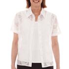 Alfred Dunner Acapulco Short-sleeve Layered Top - Petite
