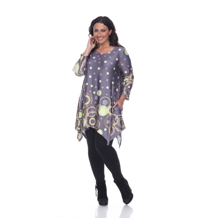 White Mark Erie Tunic Top Plus