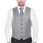 Verno Men's Grey Wool Classic Fit 100 Wool Singlebreast Three-piece Suit