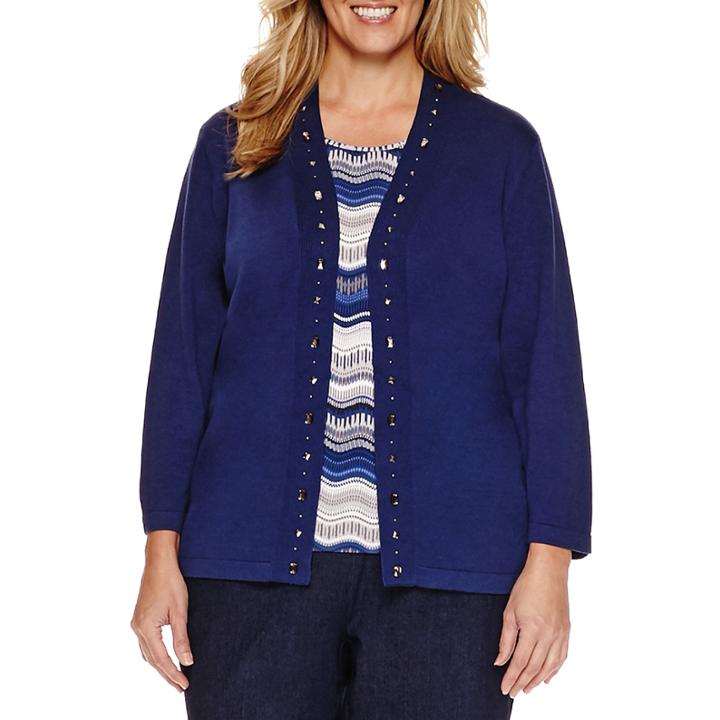 Alred Dunner Knit Layered Sweaters