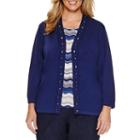 Alred Dunner Knit Layered Sweaters