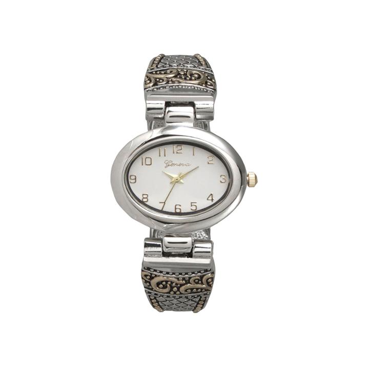 Olivia Pratt Womens Two Tone Bangle Watch-10022