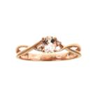 Limited Quantities! Diamond Accent Pink 14k Gold Crossover Ring
