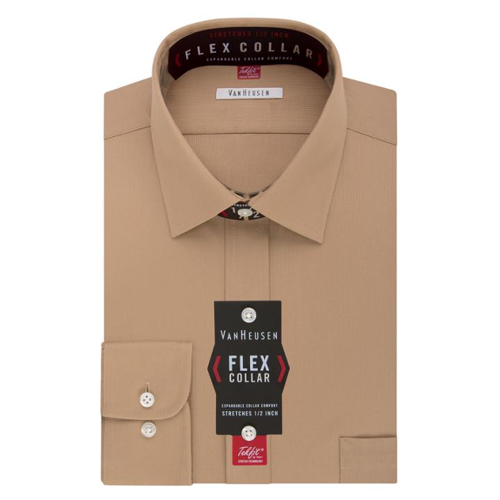 Van Heusen Long-sleeve Pincord Flex Collar Dress Shirts