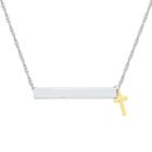 Womens 10k Two Tone Gold Pendant Necklace