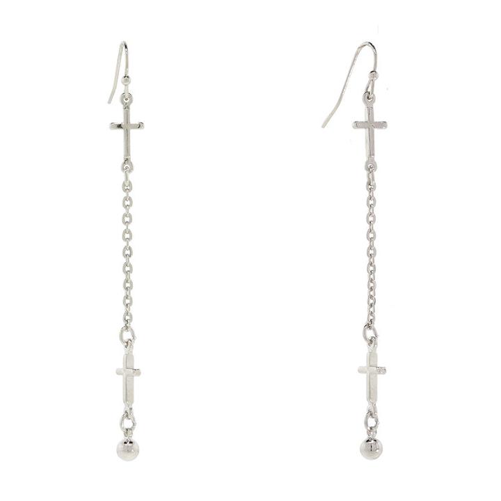 1928 Religious Jewelry Cross Drop Earrings