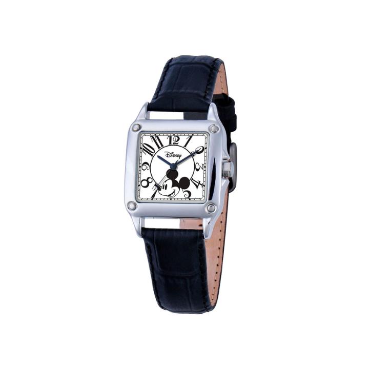 Disney Mickey Mouse Womens Black Strap Watch-w000464