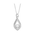 Love In Motion&trade; Lab-created White Sapphire Infinity Pendant Necklace