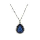 1928 Jewelry Blue Stone And Silver-tone Pendant Necklace