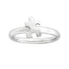Personally Stackable Sterling Silver Puzzle Piece Ring