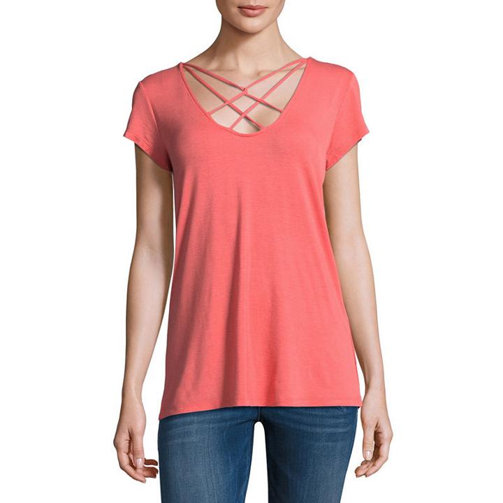 Belle + Sky Criss Cross V-neck Top