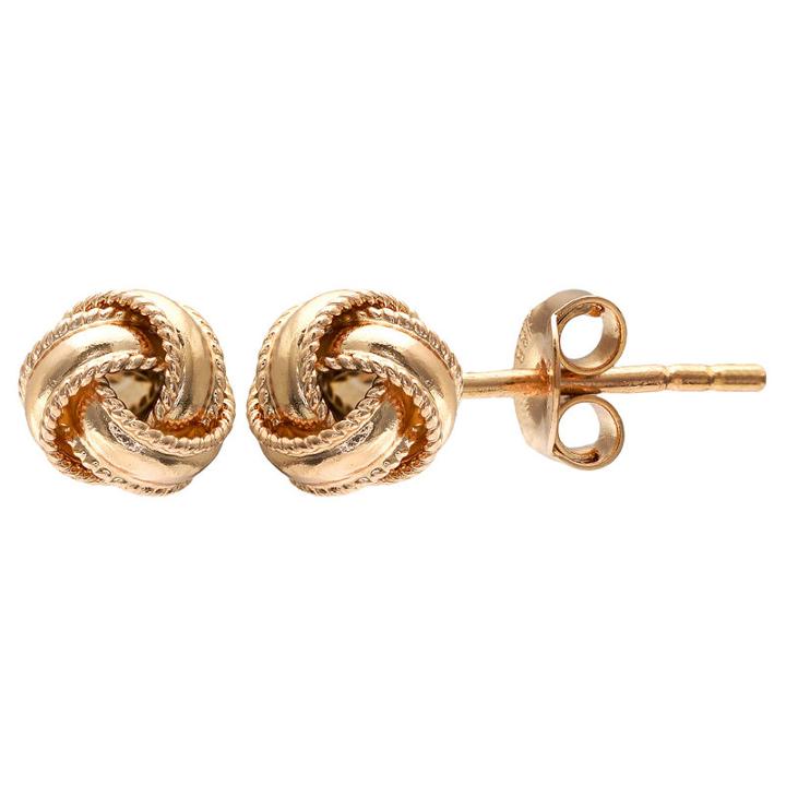 Gold Reflection 7mm Stud Earrings