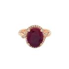 Limited Quantities! 1/4 Ct. T.w. Red Lead Glass-filled Ruby 14k Gold Cocktail Ring