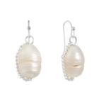 Liz Claiborne White Cultured Freshwater Pearls Round Drop Earrings