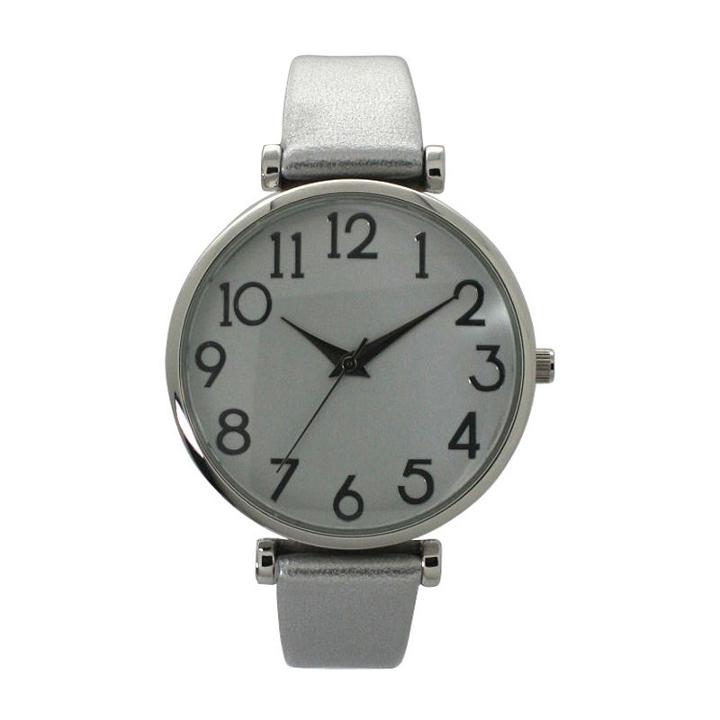 Olivia Pratt Womens Silver Tone Strap Watch-b80000silver