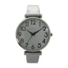 Olivia Pratt Womens Silver Tone Strap Watch-b80000silver