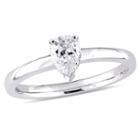 Womens 1/2 Ct. T.w. Genuine Pear White Diamond 14k Gold Solitaire Ring