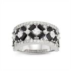 Womens Lab Created Spinel Black Sterling Silver Cocktail Ring