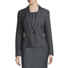 Black Label By Evan-picone Notch Collar Suit Jacket