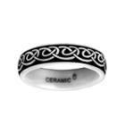 6mm Black And White Ceramic Ring