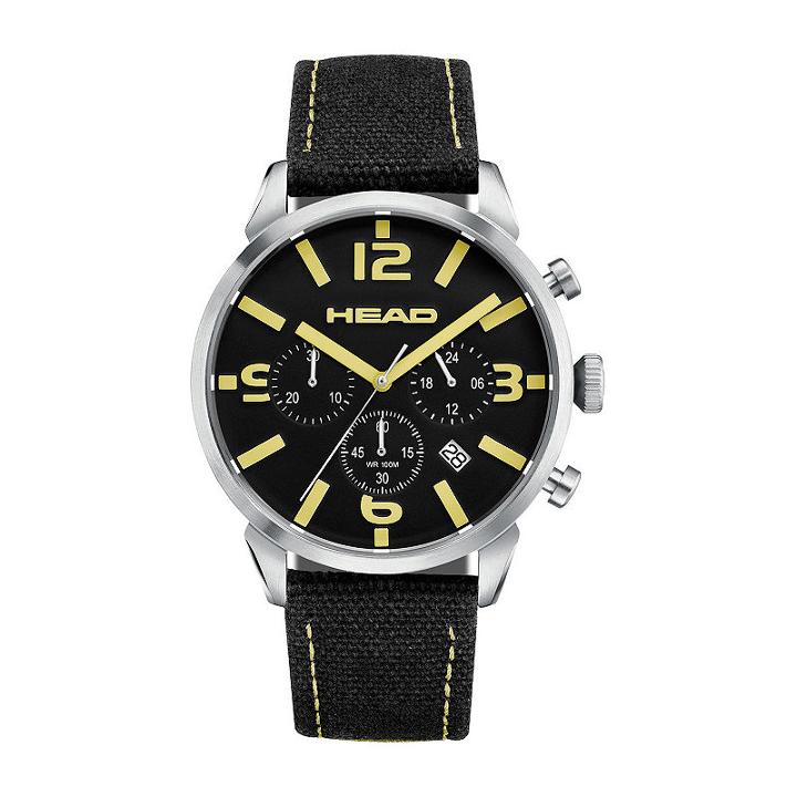 Head Unisex Black Strap Watch-he-006-01