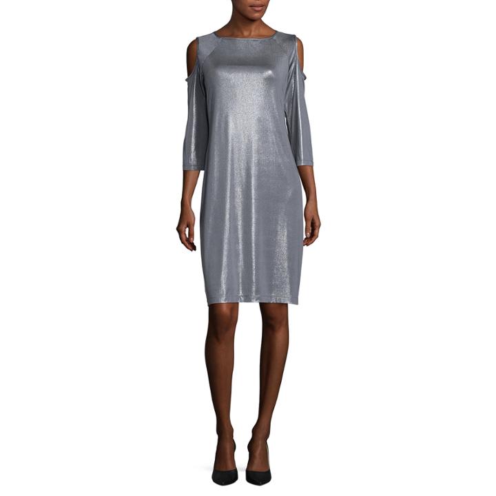 Scarlett 3/4-sleeve Cold-shoulder Dress - Tall