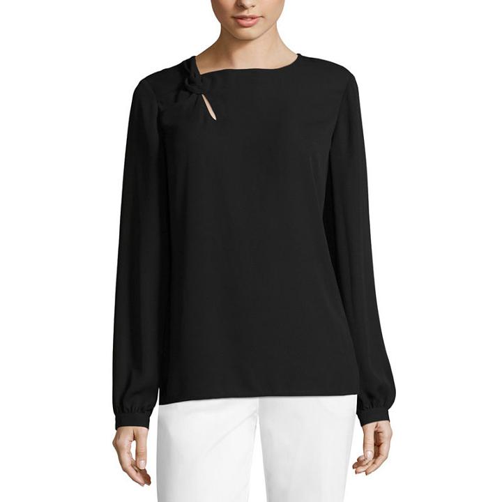 Worthington Neck Knot Blouse - Tall