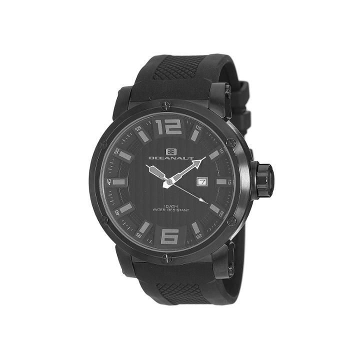 Oceanaut Mens Spider All-black Silicon Strap Watch