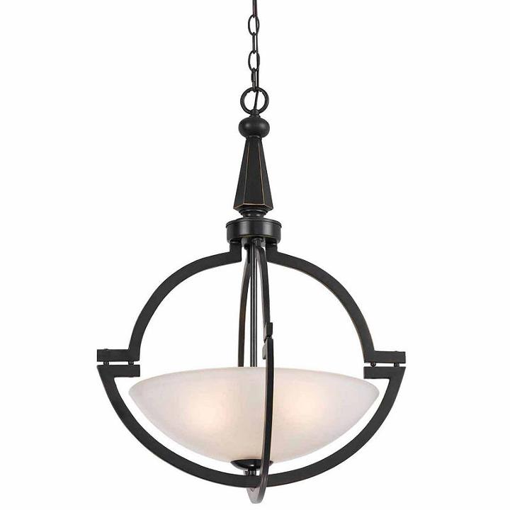 Wooten Heights 27 Tall Iron And Glass Pendant Inoil Rubbed Bronze