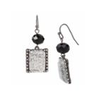 Mixit Square Glitter Drop Earrings