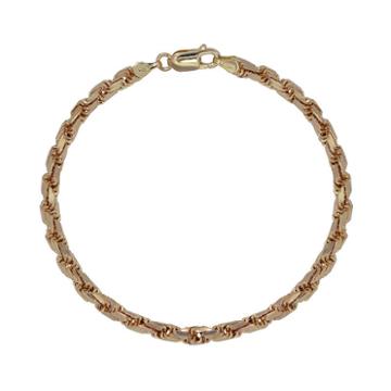 Made In Italy 10k Gold Rope 8 1/2 Inch Chain Necklace