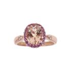 Limited Quantities Genuine Morganite, Pink Sapphire And Diamond-accent Ring