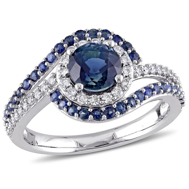 Blue Sapphire 14k Gold Engagement Ring
